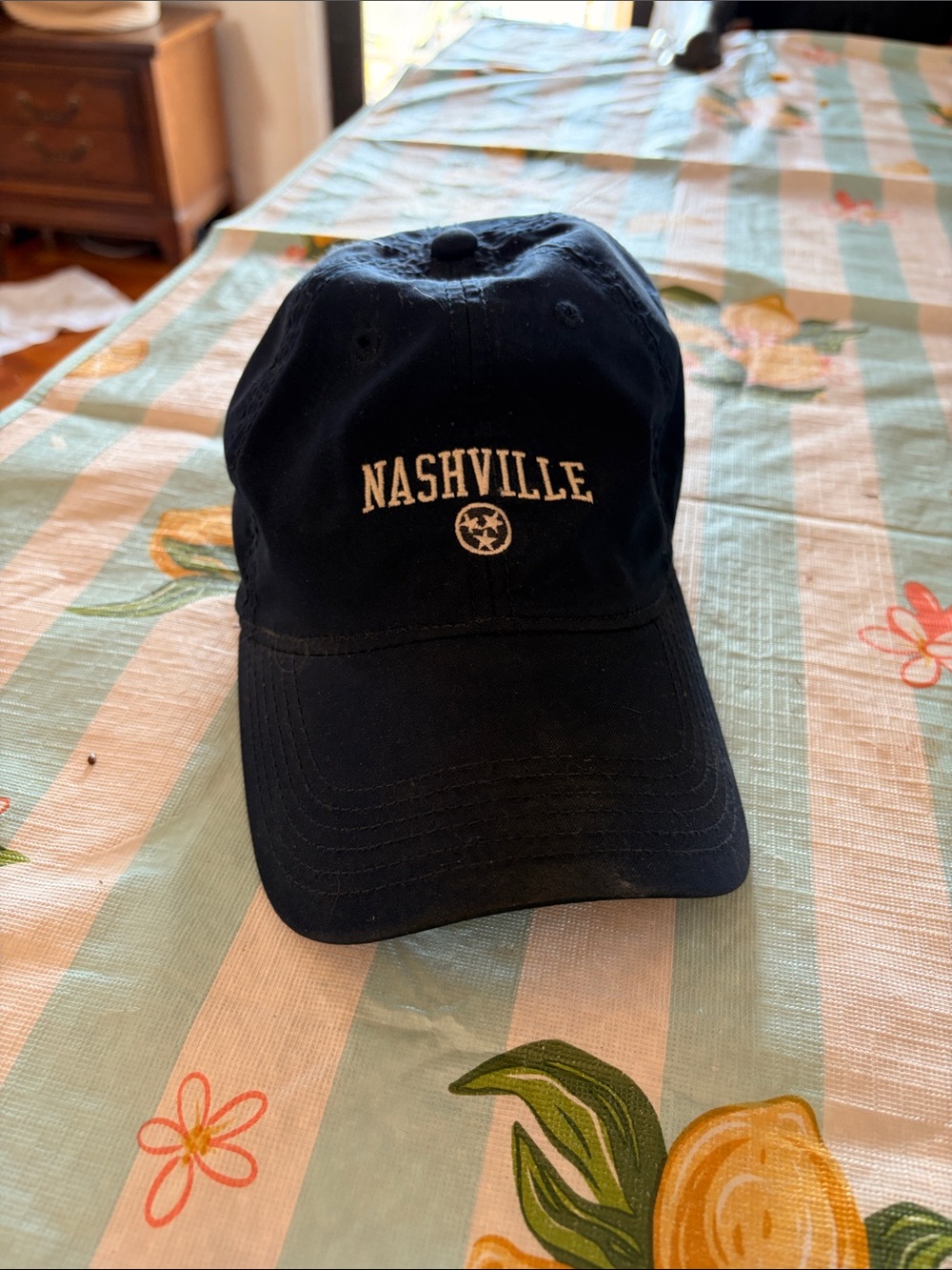 Nashville Embroidered Baseball Cap - Navy